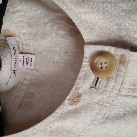 JM COLLECTION Linen Blouse Jacket - Picture 5 of 11